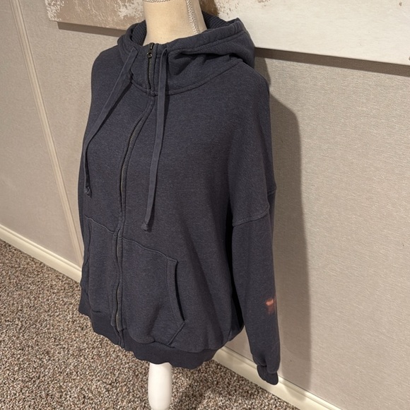 American Eagle Navy Blue Jegging Fit Zip-Up Hoodie size Medium - Picture 2 of 6